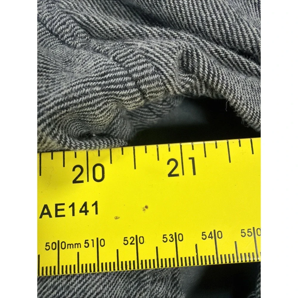 American Rag Mens Gray Long Sleeve Button Down Utility Shirt XL Epaulets